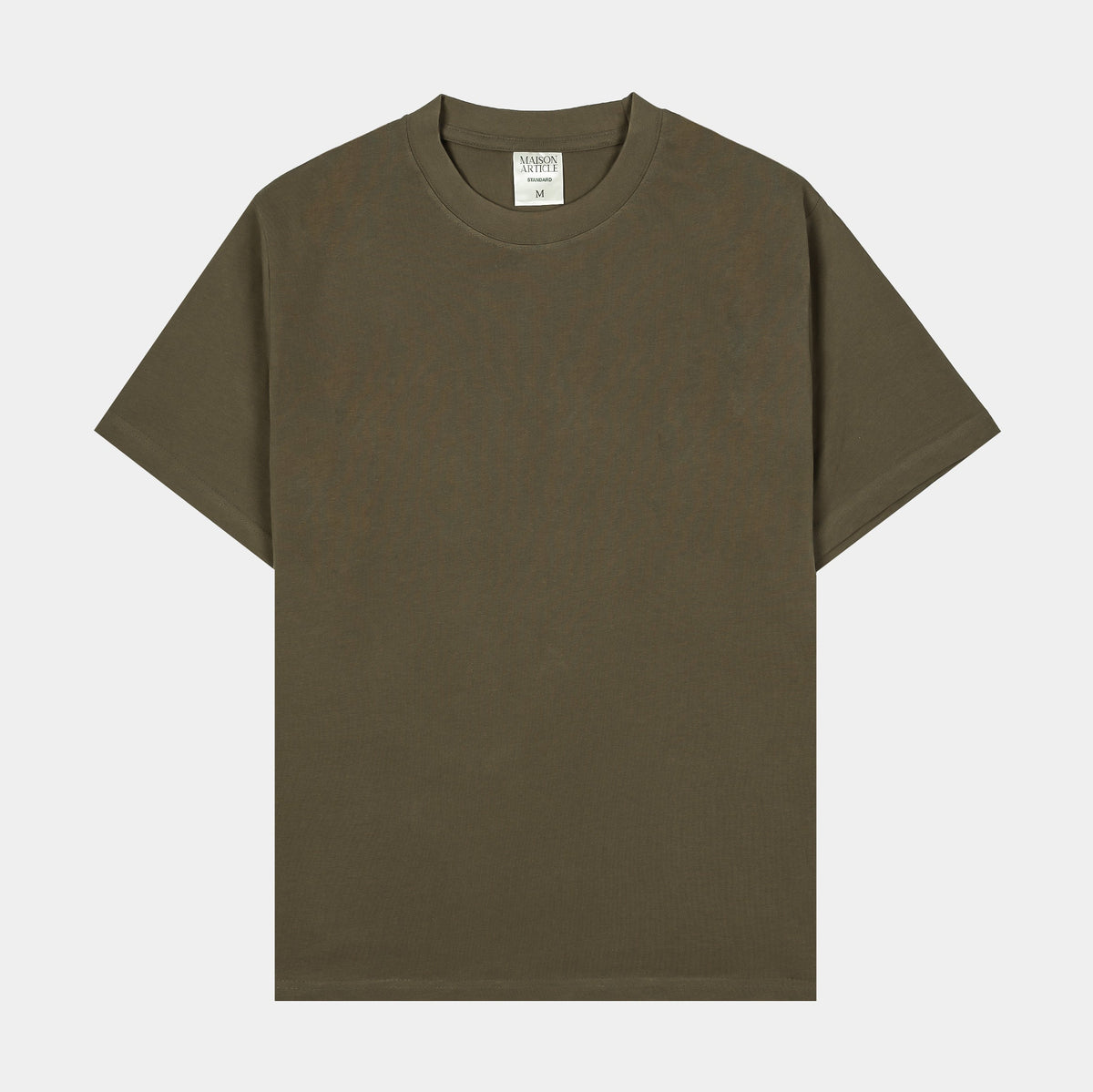 Exclusive Solid Novelty Mens Short Sleeve Shirt (Dark Green) — S — Front View