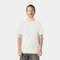 Exclusive Heavyweight Cotton Mens Short Sleeve Shirt (White) — S — Front View