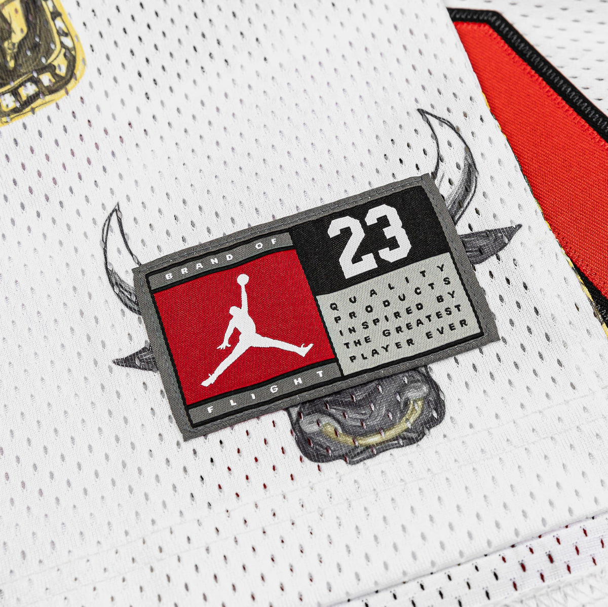 Exclusive JDN 23 AOP Tank Grade School Jersey (Sail/Red) — S — Side View