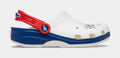 Exclusive Los Angeles Dodgers Classic Clog Mens Sandals (White/Blue) — 4 — Front View
