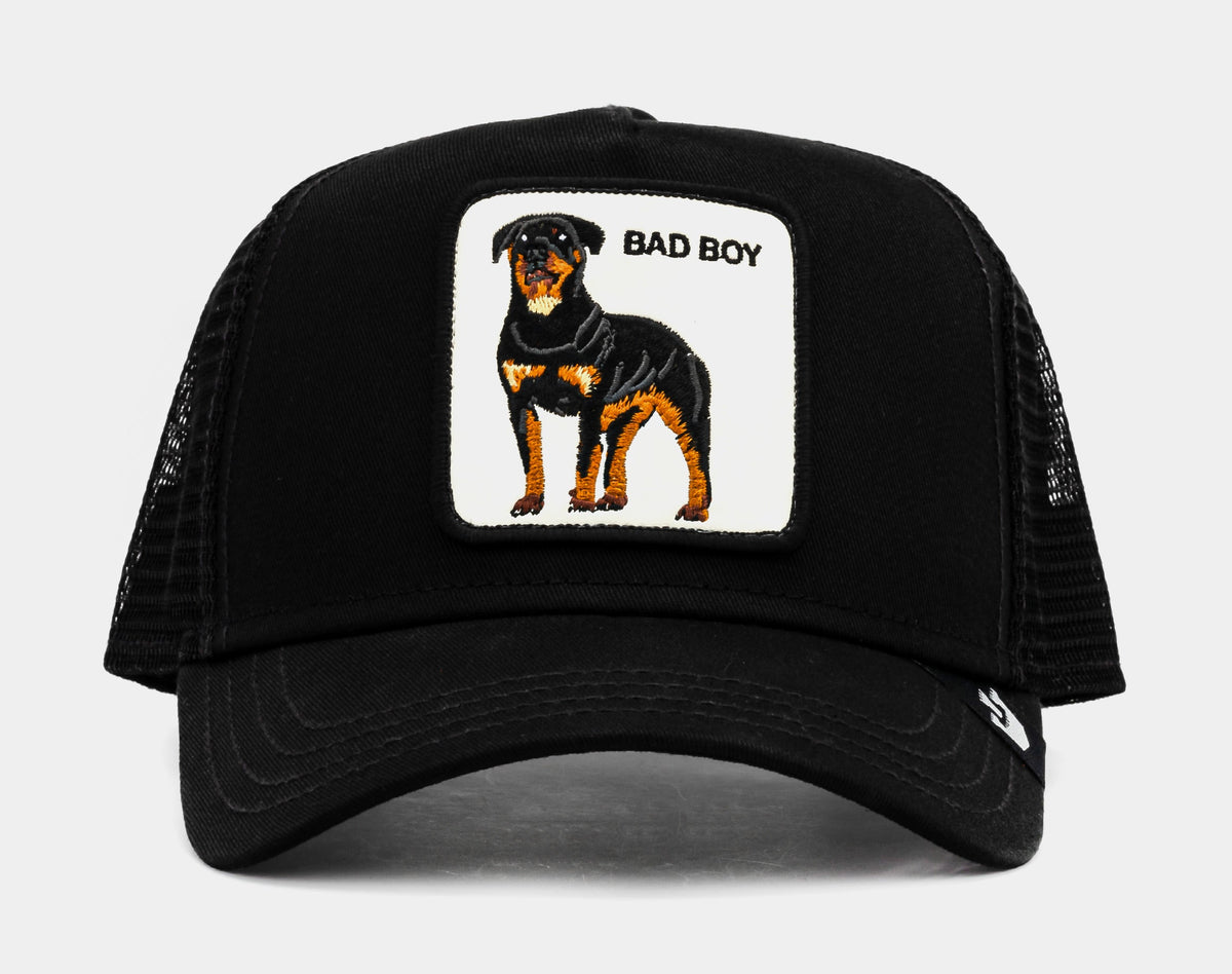 Exclusive Baddest Boy 14x14 Trucker Mens Hhat (Black/White) — OS — Front View