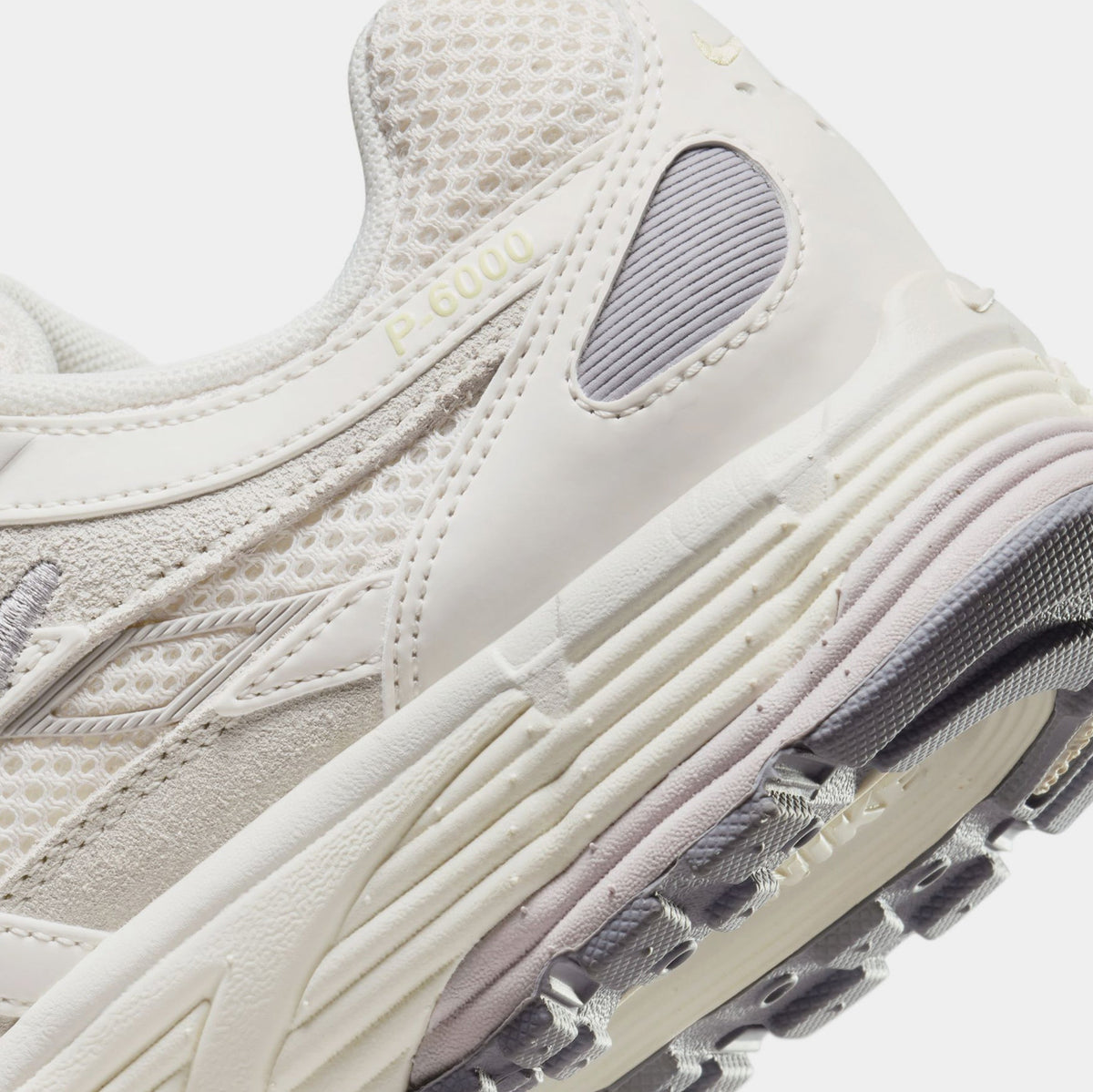 Exclusive P-6000 Premium Light Bone Womens Running Shoes (Light Bone/Platinum Violet/Cement Grey) Final Sale — 5 — Back View
