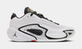 Exclusive Luka 3 Motorsport Grade School Basketball Shoes (White/Metallic Gold/Black/Red) — 3.5Y — Front View