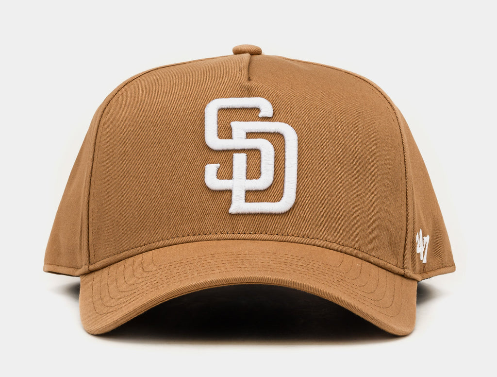 Exclusive San Diego Padres '47 MVP Snapback Mens Hat (Khaki) — OS — Front View