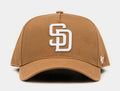 Exclusive San Diego Padres '47 MVP Snapback Mens Hat (Khaki) — OS — Front View