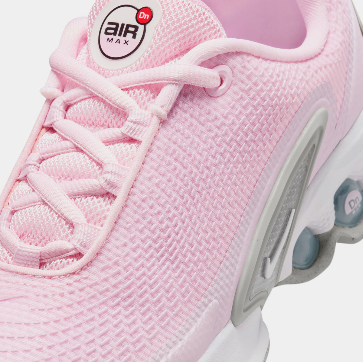 Exclusive Air Max DN Grade School Running Shoes (Pink Foam/Pale Pink/White) — 1Y — Side View