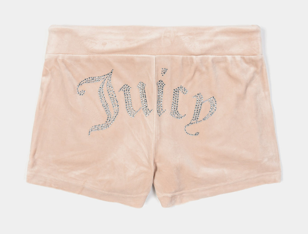 Exclusive Shoe Palace Exclusive OG Bling Womens Shorts (Beige) — XS — Side View