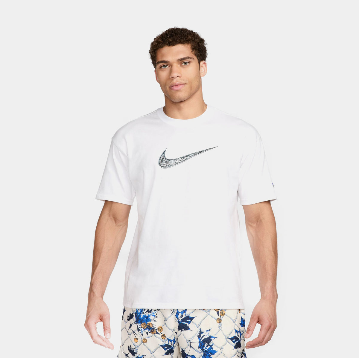 Exclusive Max 90 III Mens Short Sleeve Shirt (White) — S — Front View