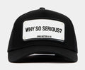 Exclusive Why So Serious Trucker Mens Hat (Black/White) — OS — Front View