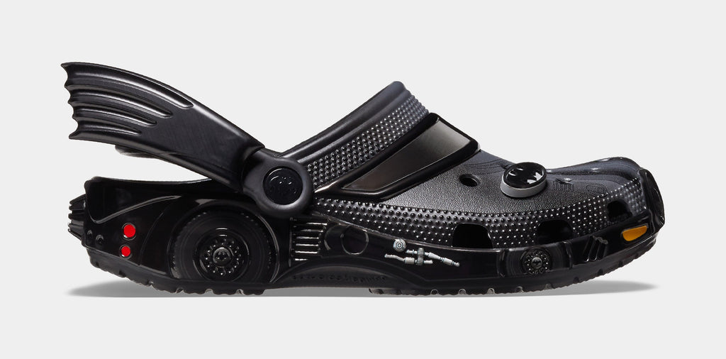 Exclusive Batman Batmobile Classic Clog Mens Sandals (Black) — 4 — Front View