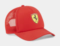 Exclusive Scuderia Ferrari Race Trucker Mens Hat (Red) — OS — Front View
