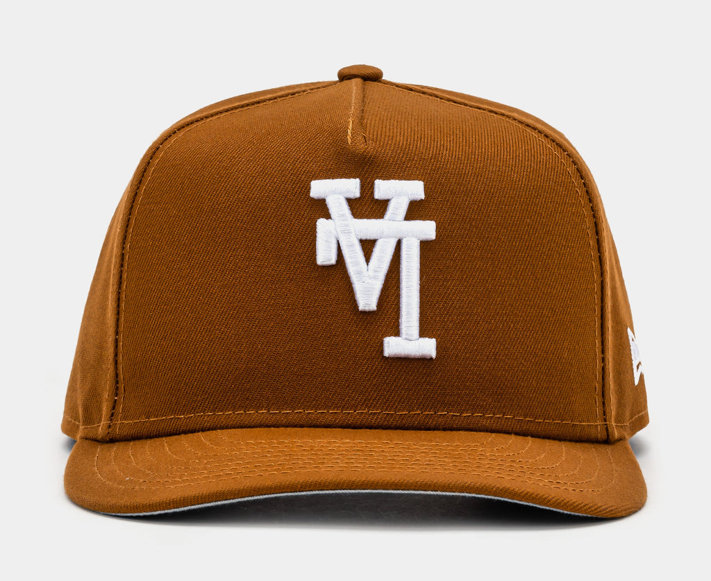 Exclusive Shoe Palace Exclusive Los Angeles Dodgers Upside 950AF Snapback Mens Hat (Brown) — OS — Front View