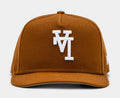 Exclusive Shoe Palace Exclusive Los Angeles Dodgers Upside 950AF Snapback Mens Hat (Brown) — OS — Front View