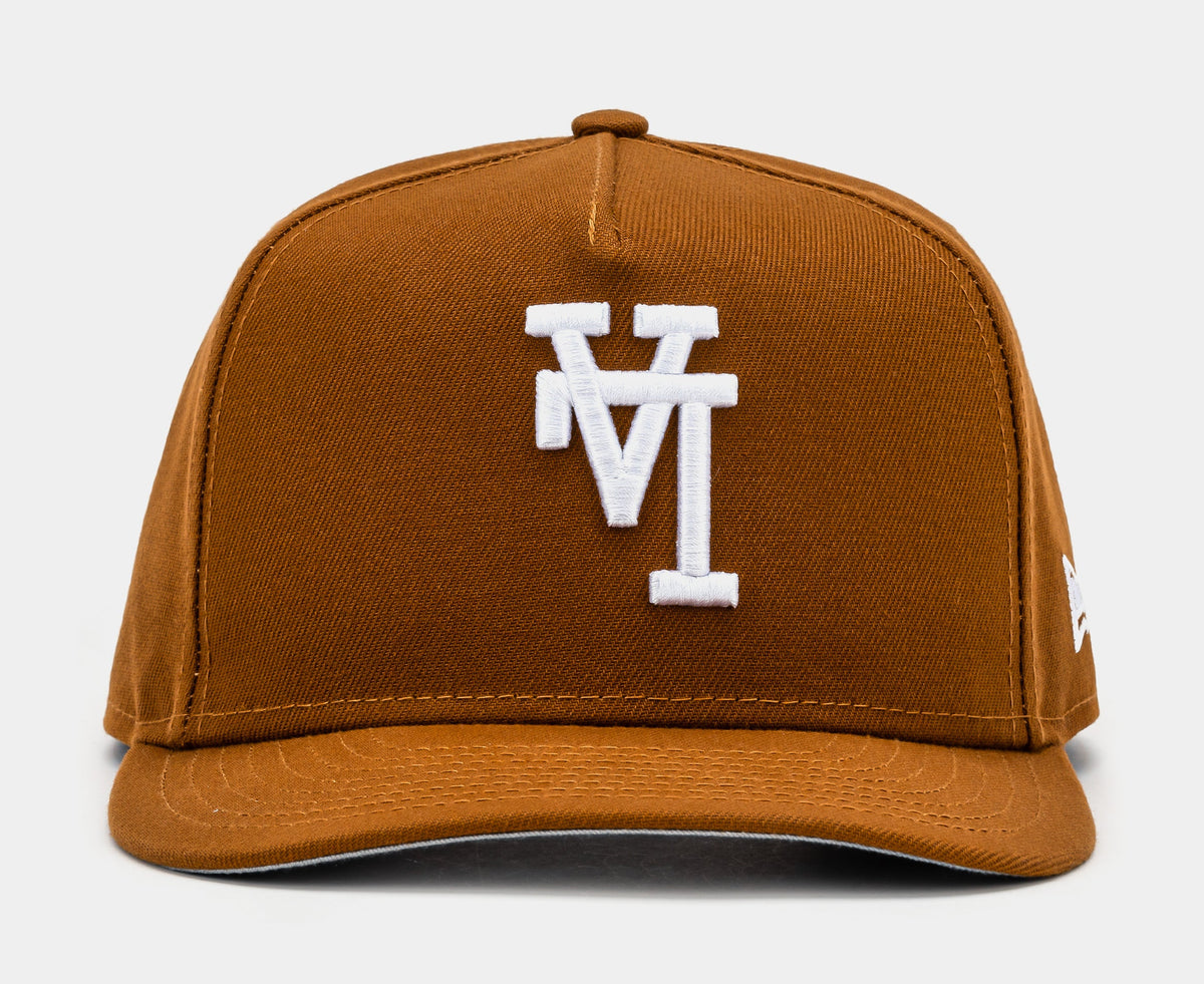 Exclusive Shoe Palace Exclusive Los Angeles Dodgers Upside 950AF Snapback Mens Hat (Brown) — OS — Front View
