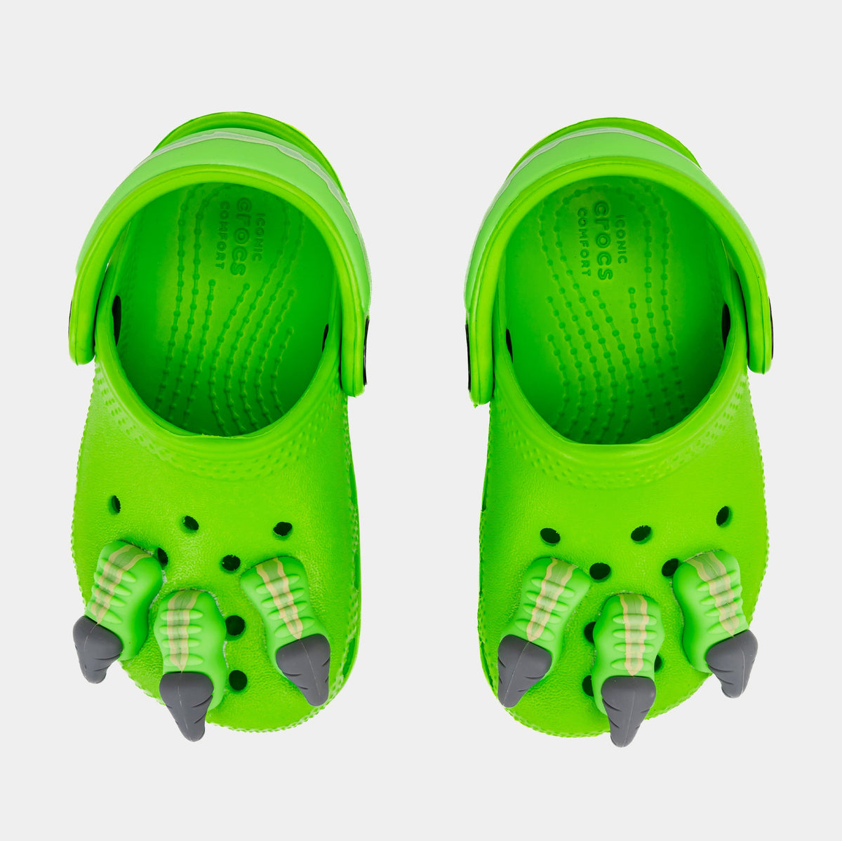 Exclusive I Am Dinosaur Classic Clog Infant Toddler Sandals (Green) — 4C — Side View