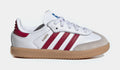Exclusive Samba OG Infant Toddler Lifestyle Shoes (Cloud White/Collegiate Burgundy/Gum) — 4C — Front View