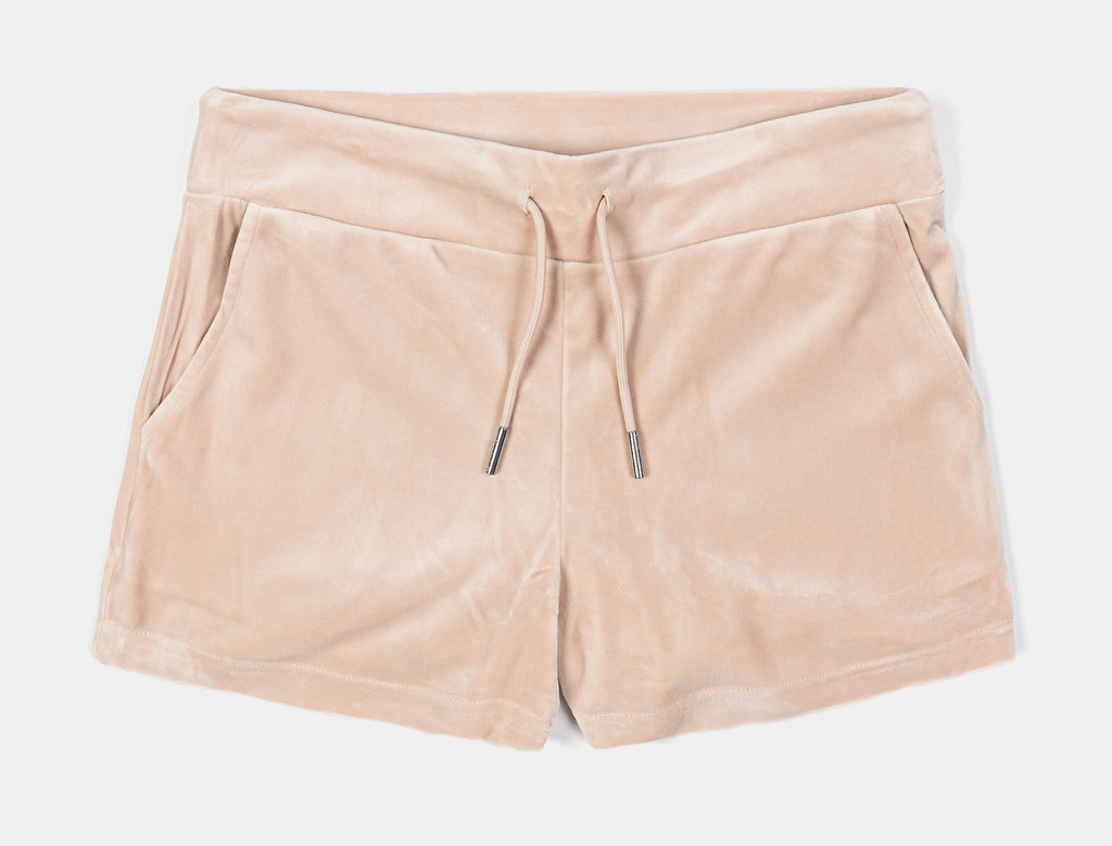 Exclusive Shoe Palace Exclusive OG Bling Womens Shorts (Beige) — XS — Front View