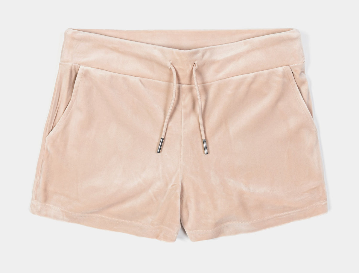 Exclusive Shoe Palace Exclusive OG Bling Womens Shorts (Beige) — XS — Front View