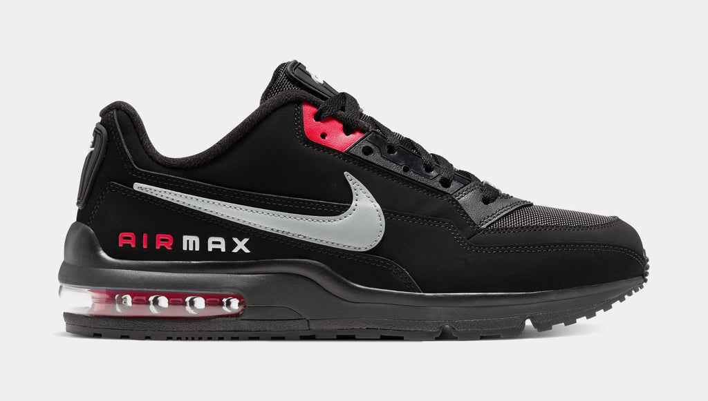 Exclusive Air Max LTD 3 Mens Running Shoes (Black/Smoke Grey/University Red) — 6 — Front View