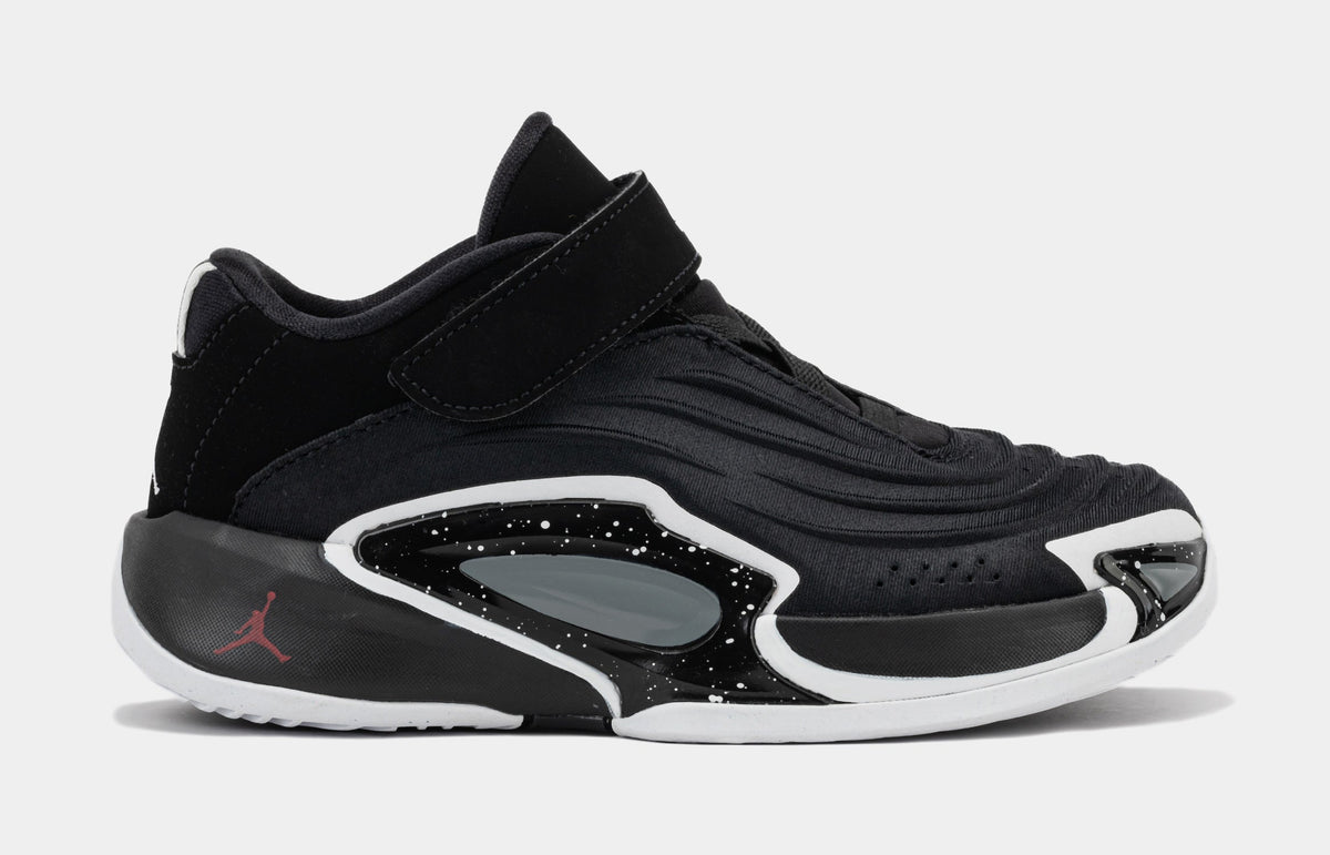Exclusive Luka 3 Speedway Preschool Basketball Shoes (Black/White/Smoke Grey) — 10.5C — Front View