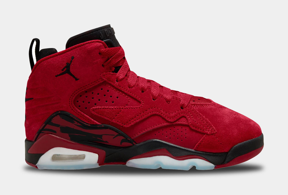 Exclusive Jumpman MVP Grade School Lifestyle Shoes (Gym Red/Black) — 3.5Y — Front View