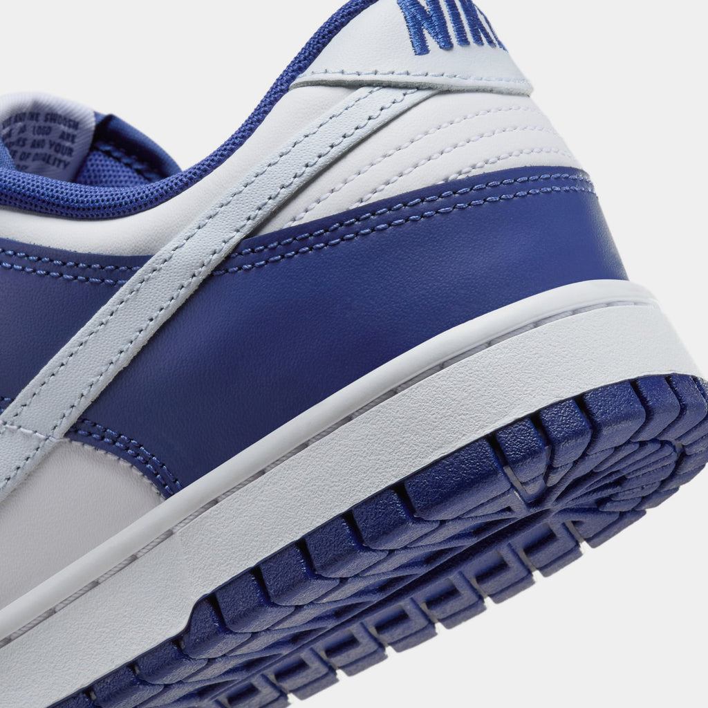 Exclusive Dunk Low Mens Lifestyle Shoes (Deep Royal Blue/White/Football Grey) — 4 — Back View