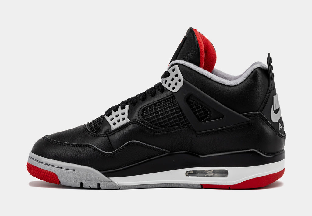 Exclusive Air Jordan 4 Retro Bred Reimagined Mens Lifestyle Shoes (Black/Fire Red/Cement Grey) Limit One Per Customer — 7 — Side View