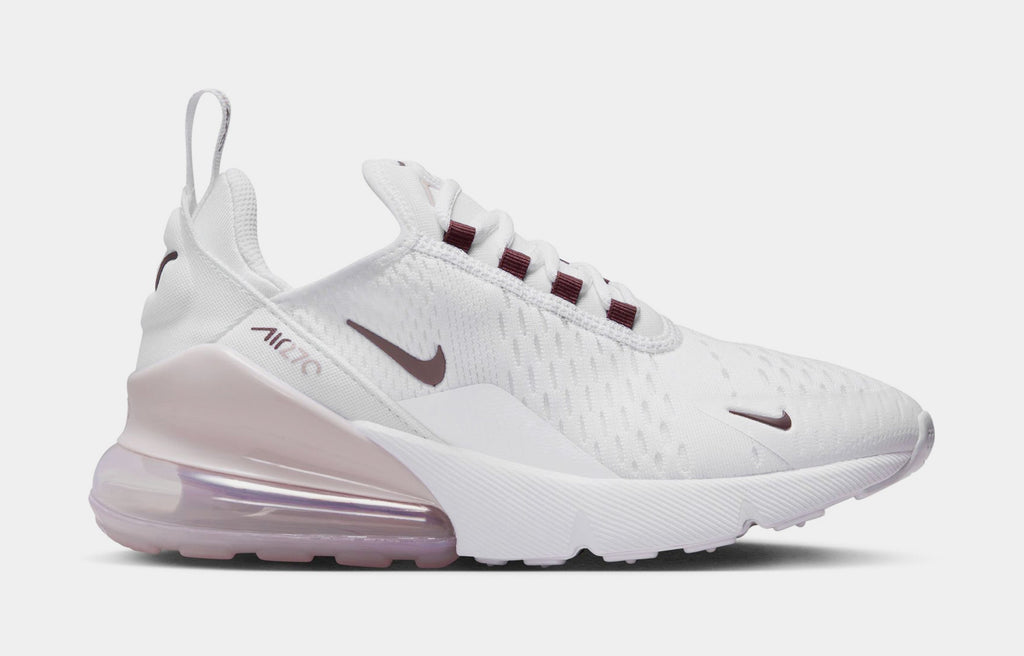 Exclusive Air Max 270 Grade School Lifestyle Shoes (White/Platinum Violet) — 3.5Y — Front View