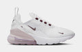Exclusive Air Max 270 Grade School Lifestyle Shoes (White/Platinum Violet) — 3.5Y — Front View