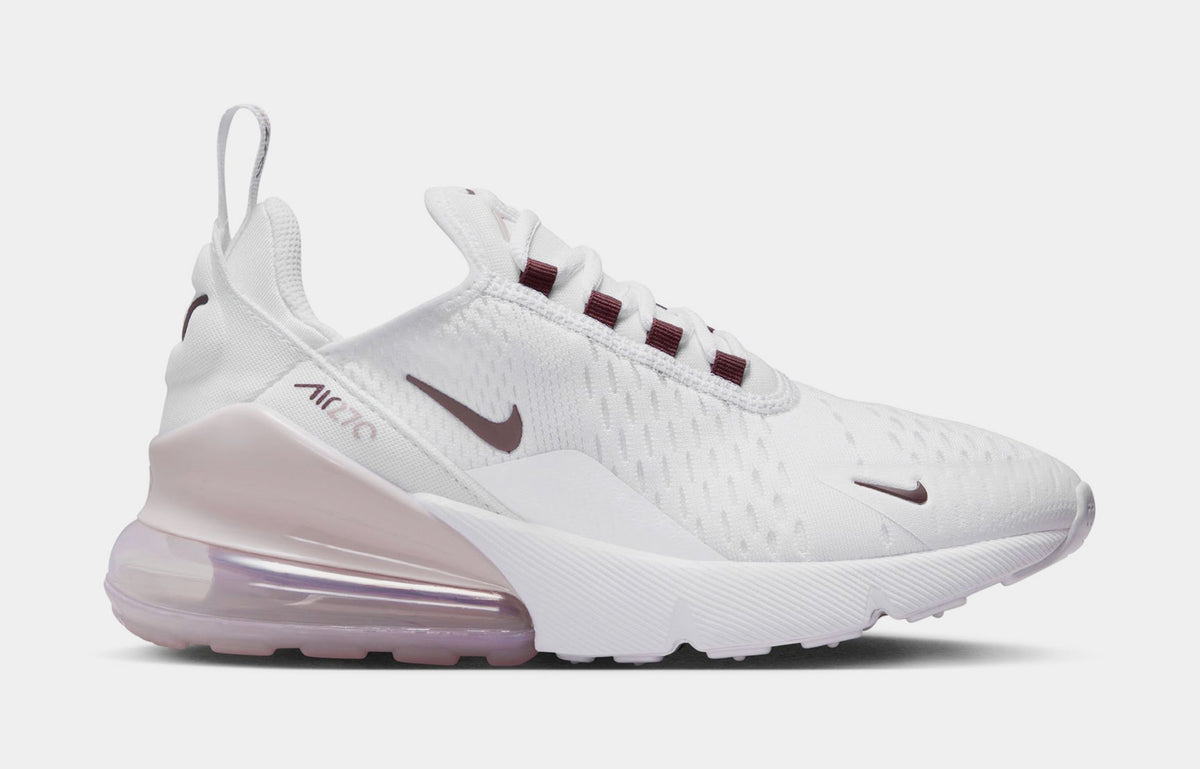 Exclusive Air Max 270 Grade School Lifestyle Shoes (White/Platinum Violet) — 3.5Y — Front View