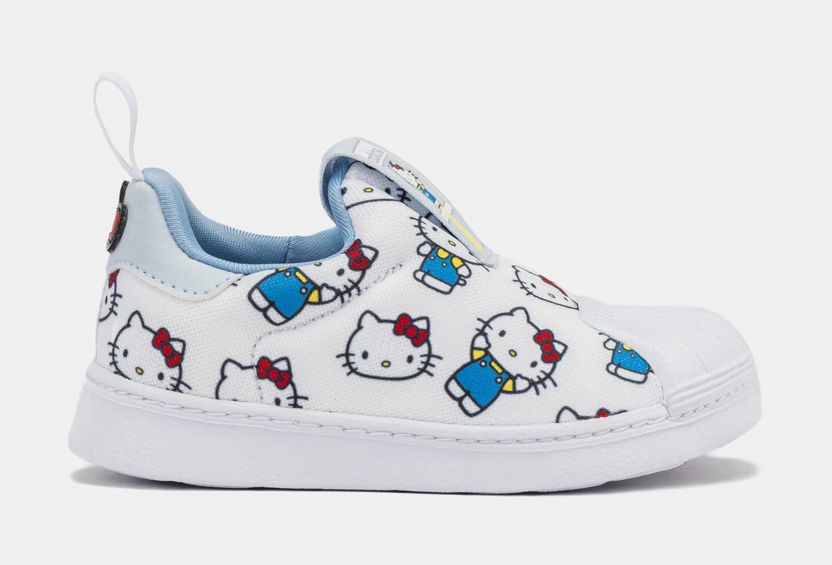 Exclusive Hello Kitty x Superstar 360 Infant Toddler Lifestyle Shoes (White/Blue) — 4C — Front View