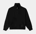 Exclusive Flight Fleece Womens Quarter Zip (Black) — XS — Front View