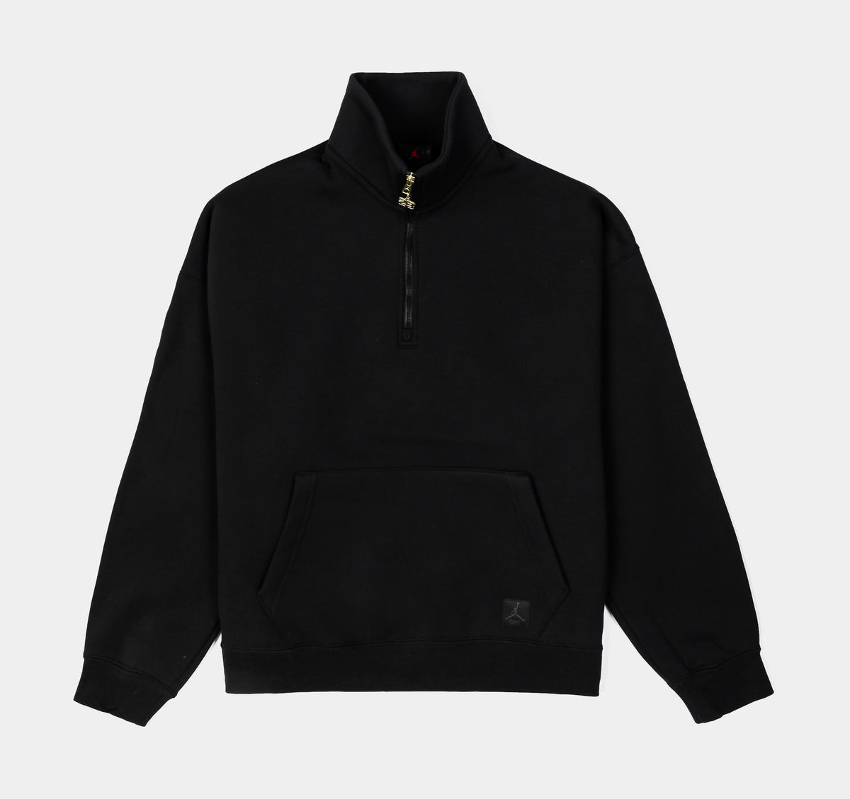 Exclusive Flight Fleece Womens Quarter Zip (Black) — XS — Front View