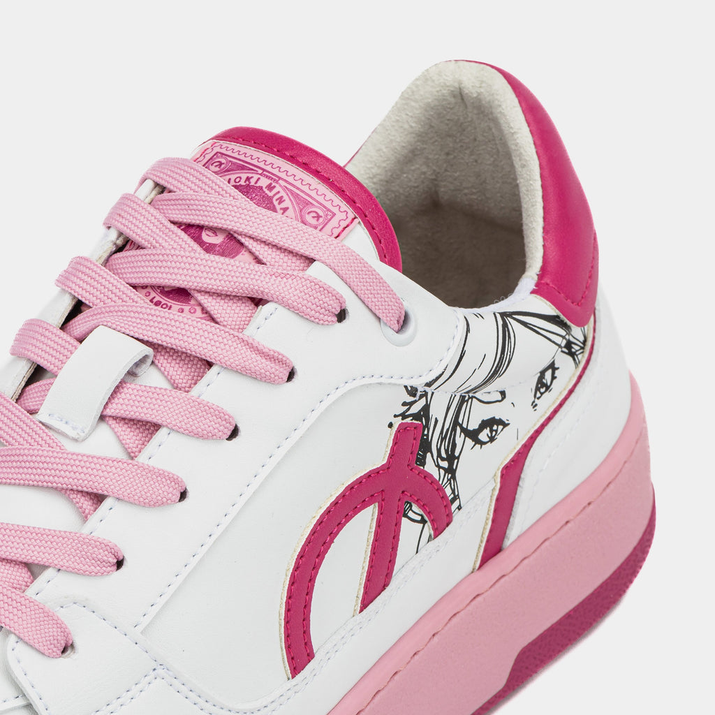 Exclusive Nicki Minaj x NEO Chun Li Womens Lifestyle Shoes (White/Pink) — 36 — Side View