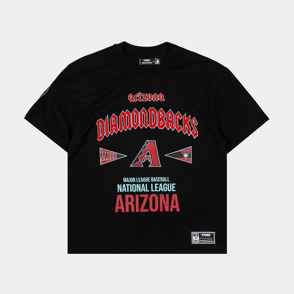 Exclusive Ariziona Diamondbacks City Tour Drop Shoulder Mens Short Sleeve Shirt (Black) — S — Front View