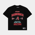 Exclusive Ariziona Diamondbacks City Tour Drop Shoulder Mens Short Sleeve Shirt (Black) — S — Front View