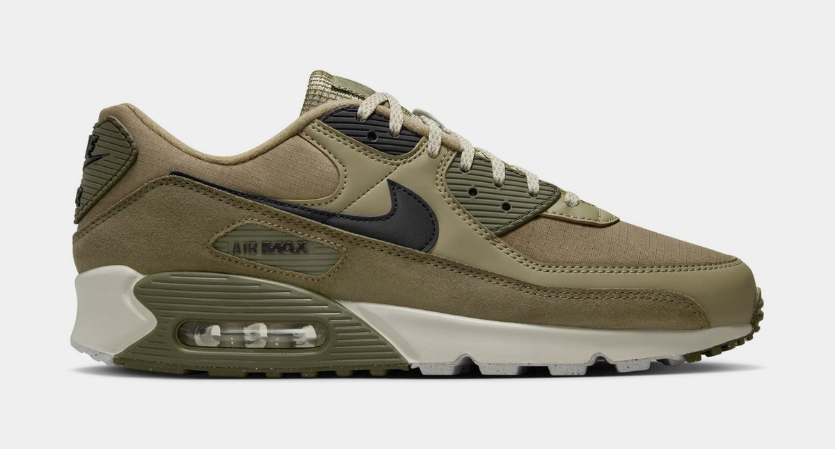 Exclusive Air Max 90 Mens Running Shoes (Olive) — 6 — Front View