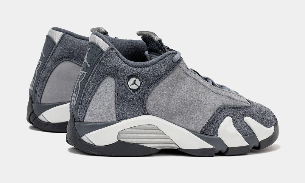 Exclusive Air Jordan 14 Retro Flint Grey Grade School Lifestyle Shoes (Flint Grey/Stealth White) — 3.5Y — Lifestyle View