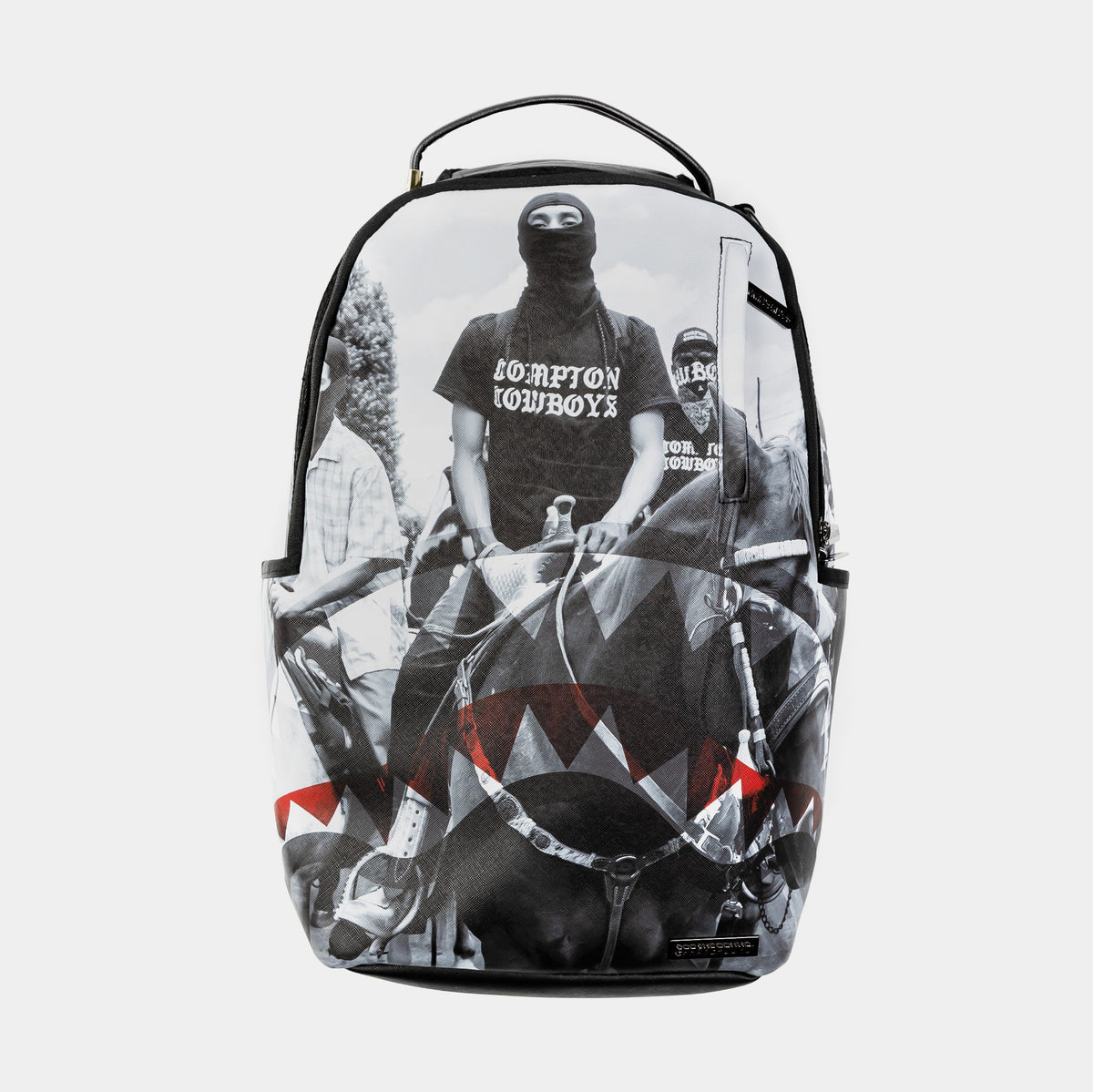 Exclusive Compton Cowboys Mens Backpack (Black/White) — OS — Front View