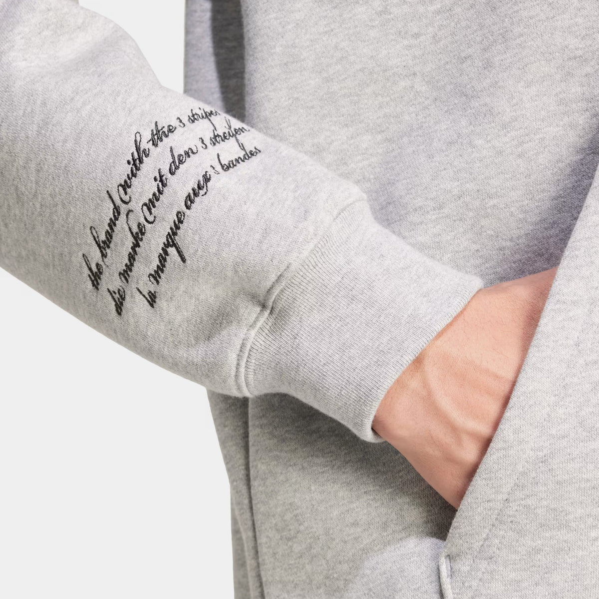 Exclusive VRCT Graphic Pullover Mens Hoodie (Grey/Red) — S — Side View