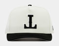 Exclusive Shoe Palace Exclusive Texas Rangers Curved 950AF Snapback Mens Hat (Beige/White) — OS — Front View