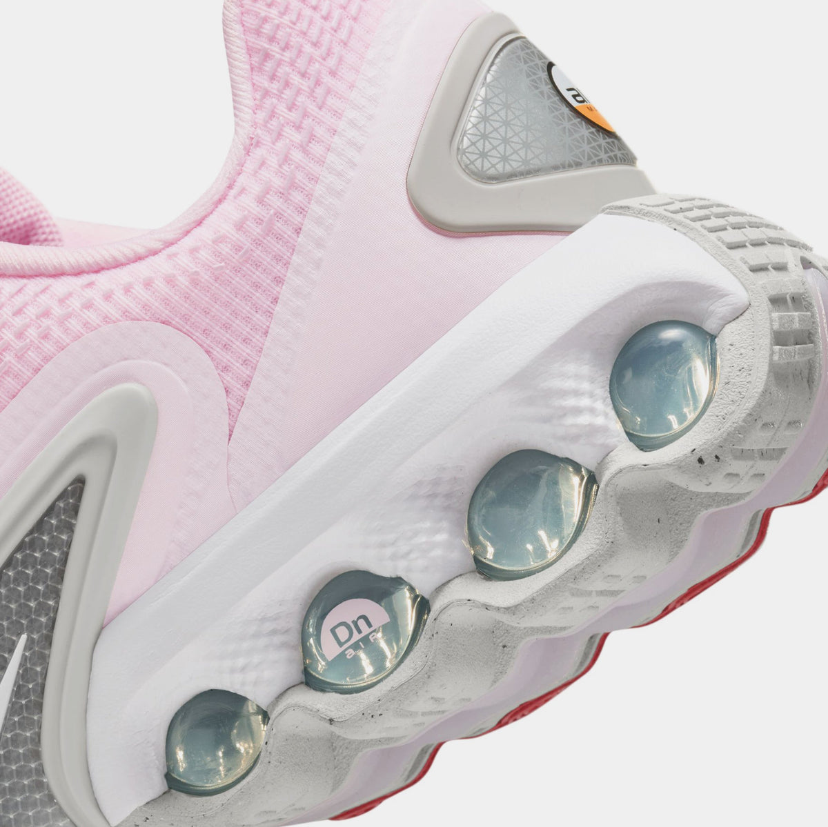 Exclusive Air Max DN Grade School Running Shoes (Pink Foam/Pale Pink/White) — 1Y — Back View