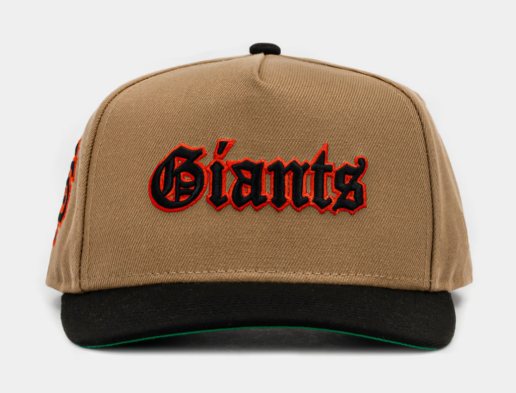 Exclusive The Shoe Palace Exclusive San Francisco Giants Khaki 950AF Snapback (Khaki/Orange) — OS — Front View