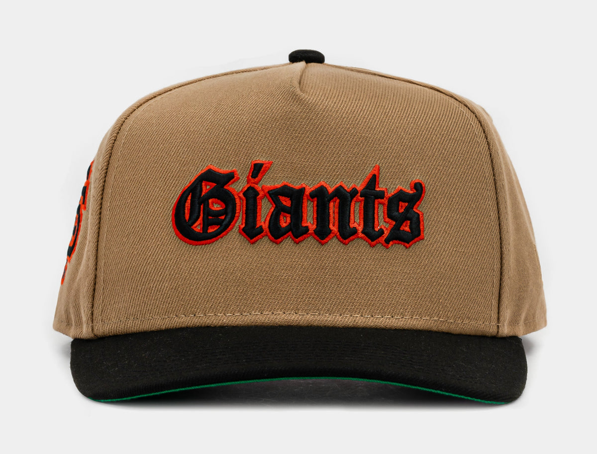 Exclusive The Shoe Palace Exclusive San Francisco Giants Khaki 950AF Snapback (Khaki/Orange) — OS — Front View