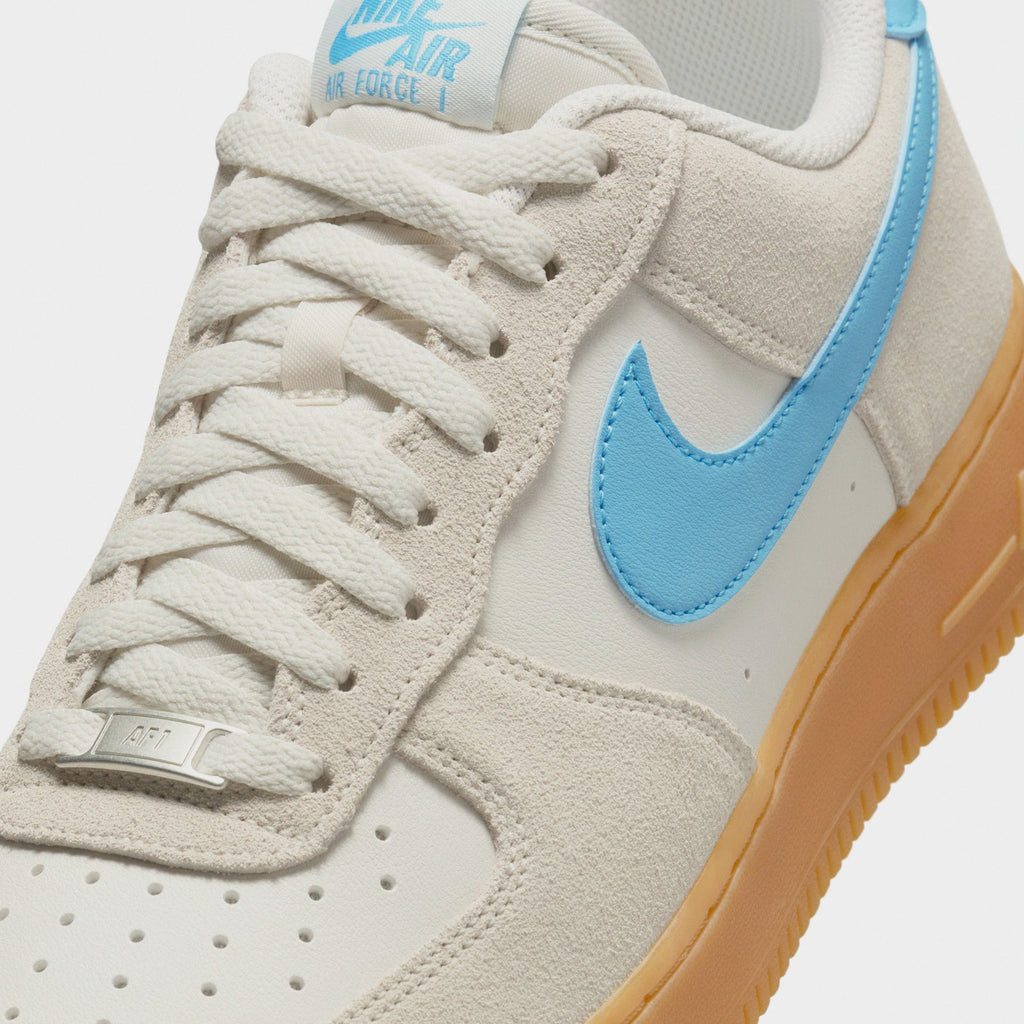 Exclusive Air Force 1 '07 LV8 Mens Lifestyle Shoes (Phantom/Baltic Blue/Gum Yellow) — 6 — Side View