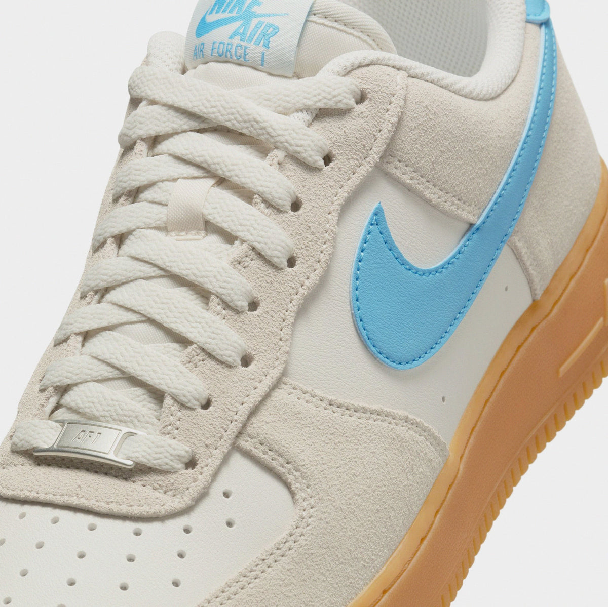 Exclusive Air Force 1 '07 LV8 Mens Lifestyle Shoes (Phantom/Baltic Blue/Gum Yellow) — 6 — Side View
