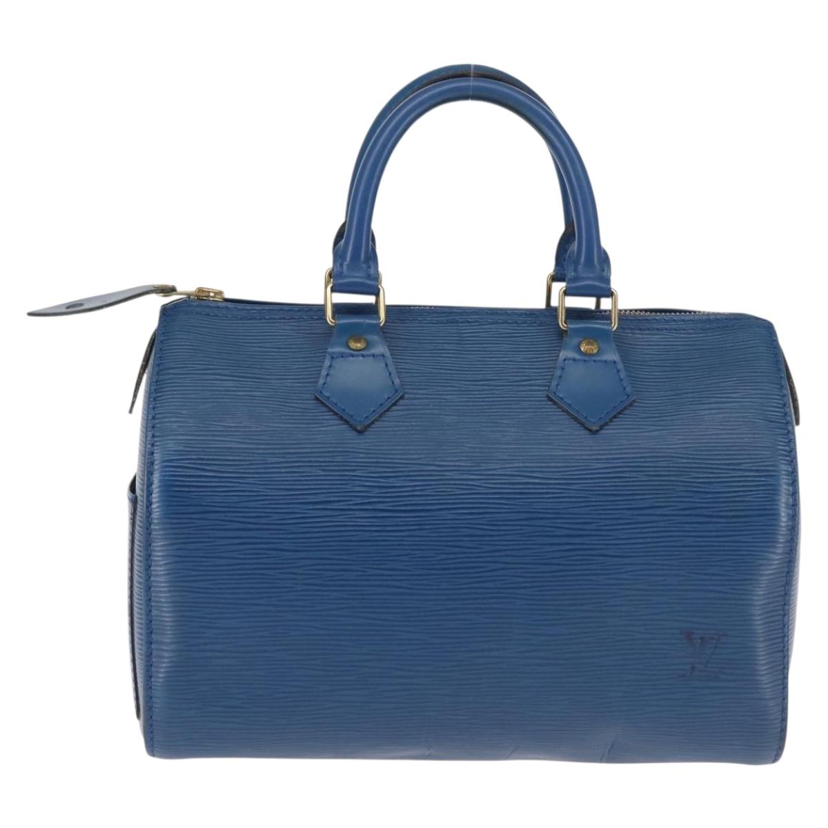 Louis Vuitton Speedy Mini Hl Handbag Damier Blue Leather Handbag (Pre-Owned)