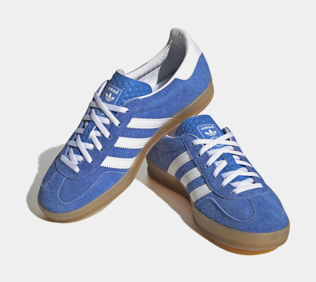Exclusive Gazelle Womens Lifestyle Shoes (Blue Fusion/White/Metallic) — 5 — Side View