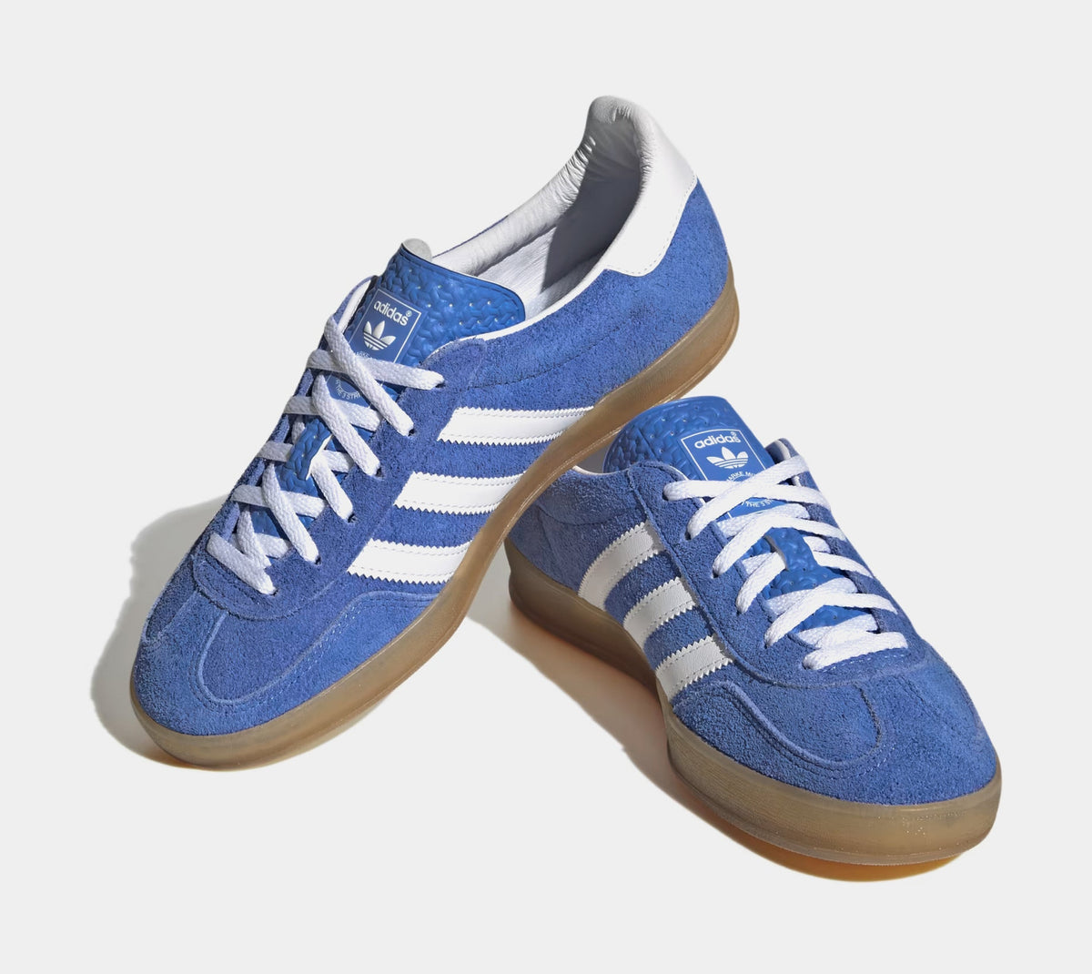 Exclusive Gazelle Womens Lifestyle Shoes (Blue Fusion/White/Metallic) — 5 — Side View
