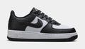 Exclusive Air Force 1 Low Grade School Lifestyle Shoes (Black/White) — 1Y — Front View